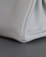 Hermes Birkin Retourne 30 | Blue Pale Taurillon Clemence Gold Hardware-details