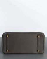 Hermes Birkin Retourne 30 | Etain Togo Gold Hardware-details