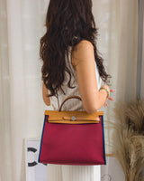 Herbag 31 Tilt Toile Officier/ Vache Hunter | Ruby/ Malta Blue Palladium Hardware