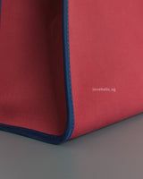 Hermes Herbag 31 Tilt Toile Officier/ Vache Hunter | Ruby/ Malta Blue Palladium Hardware-details