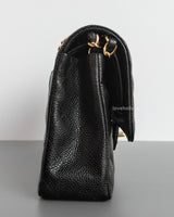 Chanel Classic Flap Medium | Black Caviar Gold Hardware-side