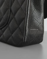 Chanel Classic Flap Medium | Black Caviar Gold Hardware-details