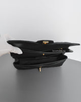 Chanel Classic Flap Medium | Black Caviar Gold Hardware-details