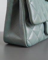 Chanel Mini Rectangle 18C Tiffany Blue Caviar Brushed Gold Hardware-details