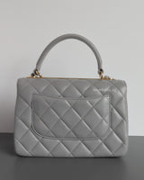 Chanel Trendy CC 20P Grey Lambskin Light Gold Hardware-back