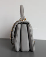 Chanel Trendy CC 20P Grey Lambskin Light Gold Hardware-details