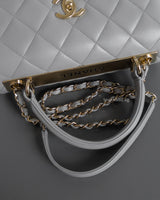 Chanel Trendy CC 20P Grey Lambskin Light Gold Hardware-details