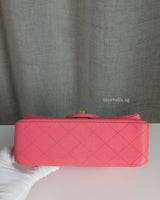 Mini Rectangle with Top Handle 21S Pink Caviar Brushed Gold Hardware