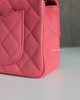Mini Rectangle with Top Handle 21S Pink Caviar Brushed Gold Hardware
