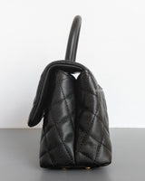 Chanel Coco Handle Small | Black Caviar Brushed Gold Hardware-details