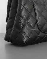 Chanel Coco Handle Small | Black Caviar Brushed Gold Hardware-details