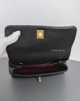 Chanel Coco Handle Small | Black Caviar Brushed Gold Hardware-details