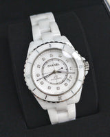 Chanel J12 Automatic 38mm White with Diamonds | H5705 -front