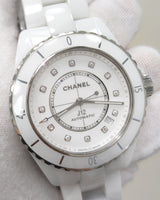 Chanel J12 Automatic 38mm White with Diamonds | H5705 -model