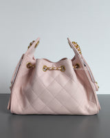 Chanel 25 Mini | 26C Light Pink Caviar Brushed Gold Hardware