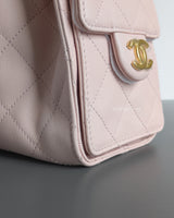 Chanel 25 Mini | 26C Light Pink Caviar Brushed Gold Hardware