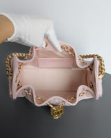 Chanel 25 Mini | 26C Light Pink Caviar Brushed Gold Hardware