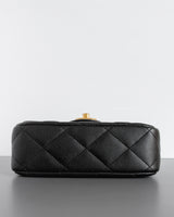 Heart Crush Mini Square | 23P Black Caviar Brushed Gold Hardware