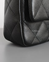 Heart Crush Mini Square | 23P Black Caviar Brushed Gold Hardware