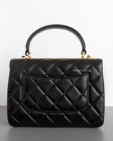Trendy CC Medium | Black Lambskin Light Gold Hardware