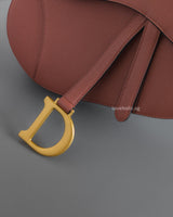 Saddle Medium | Dusty Rose Calfskin Brushed Gold Hardware