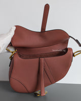 Saddle Medium | Dusty Rose Calfskin Brushed Gold Hardware