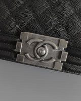 Boy Small | Black Caviar Ruthenium Hardware