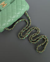 Chanel Mini Rectangle 21C Light Green Lambskin Light Gold Hardware-details