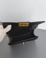 Chanel Boy Small | Black Caviar Brushed Gold Hardware-details