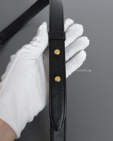 Chanel Boy Small | Black Caviar Brushed Gold Hardware-details