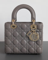 Dior My ABC Lady Dior Small | Grey Lambskin Light Gold Hardware-front1