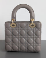 Dior My ABC Lady Dior Small | Grey Lambskin Light Gold Hardware-back