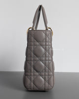 Dior My ABC Lady Dior Small | Grey Lambskin Light Gold Hardware-side