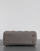 Dior My ABC Lady Dior Small | Grey Lambskin Light Gold Hardware-details