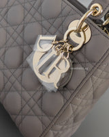 Dior My ABC Lady Dior Small | Grey Lambskin Light Gold Hardware-details