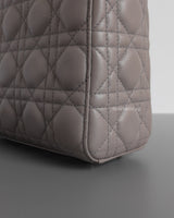 Dior My ABC Lady Dior Small | Grey Lambskin Light Gold Hardware-details