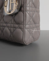 Dior My ABC Lady Dior Small | Grey Lambskin Light Gold Hardware-details