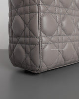 Dior My ABC Lady Dior Small | Grey Lambskin Light Gold Hardware-details