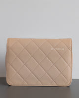 Chanel Flap Bag Mini | 22C Light Beige Caviar Light Gold Hardware-back