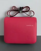 Hermes Constance 24 | Rose Extreme Epsom Palladium Hardware-back