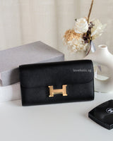 Hermes Constance To Go | Black Epsom Gold Hardware-front