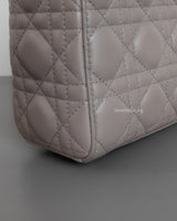 My ABC Lady Dior Small | Grey Lambskin Light Gold Hardware