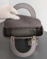 My ABC Lady Dior Small | Grey Lambskin Light Gold Hardware