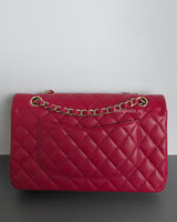 Chanel Classic Flap Medium | 20S Dark Pink Caviar Gold Hardware-back