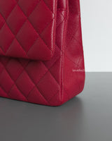 Chanel Classic Flap Medium | 20S Dark Pink Caviar Gold Hardware-details