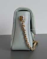 Chanel My Perfect Mini Flap 21K Light Green Caviar Brushed Gold Hardware-side