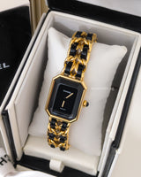 Chanel Vintage Premiere Watch 1987 Size S | 24K Gold Hardware-front