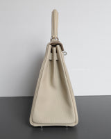 Hermes Kelly 28 | Craie Togo Palladium Hardware-details