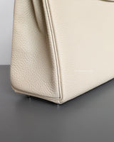Hermes Kelly 28 | Craie Togo Palladium Hardware-details