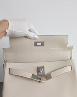 Hermes Kelly 28 | Craie Togo Palladium Hardware-details
